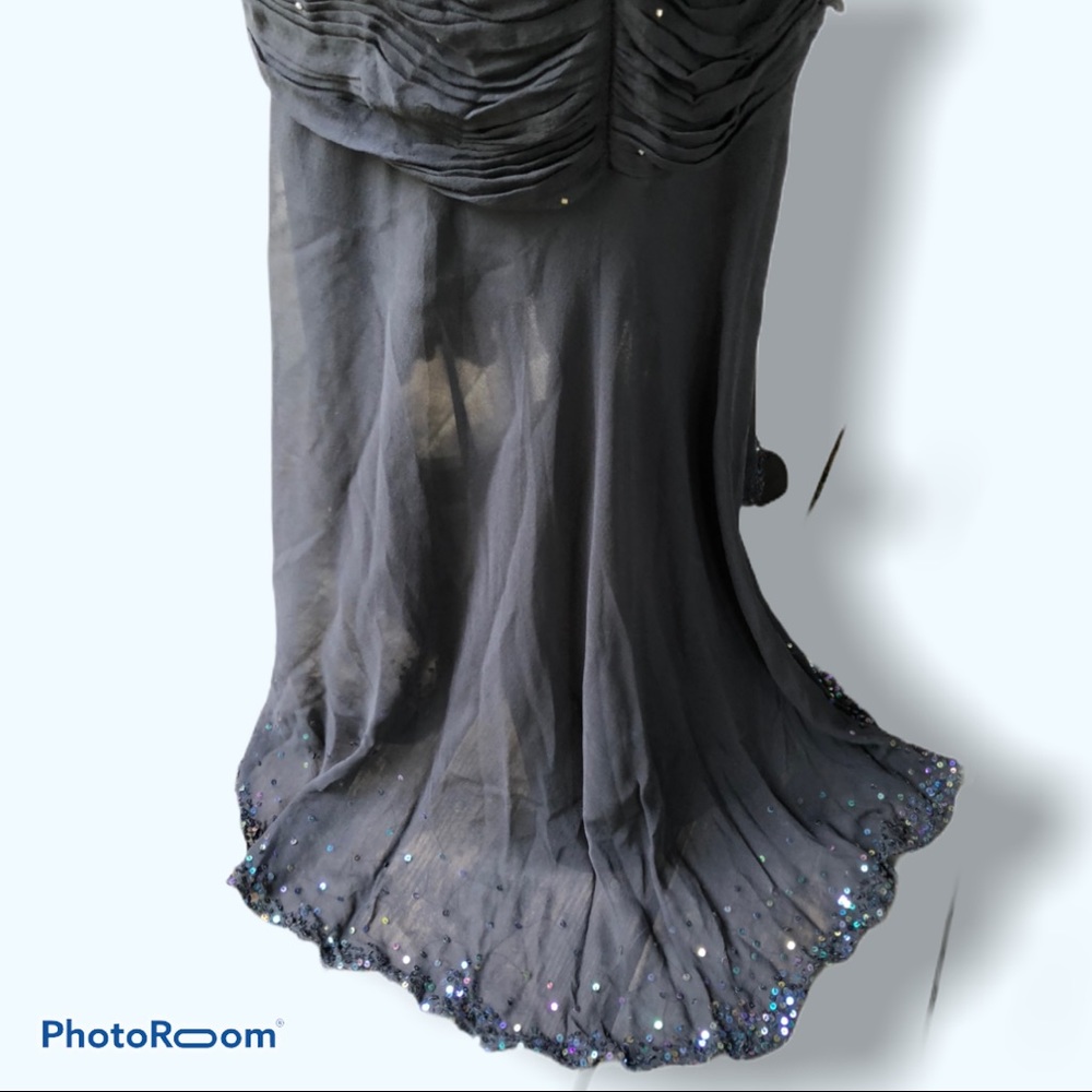 Cache | Sequined Cocktail Floor Length Dress - image 7